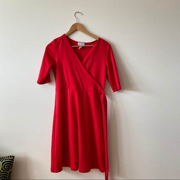 Ruby Red Wrap Dress! - Picture 2 of 6